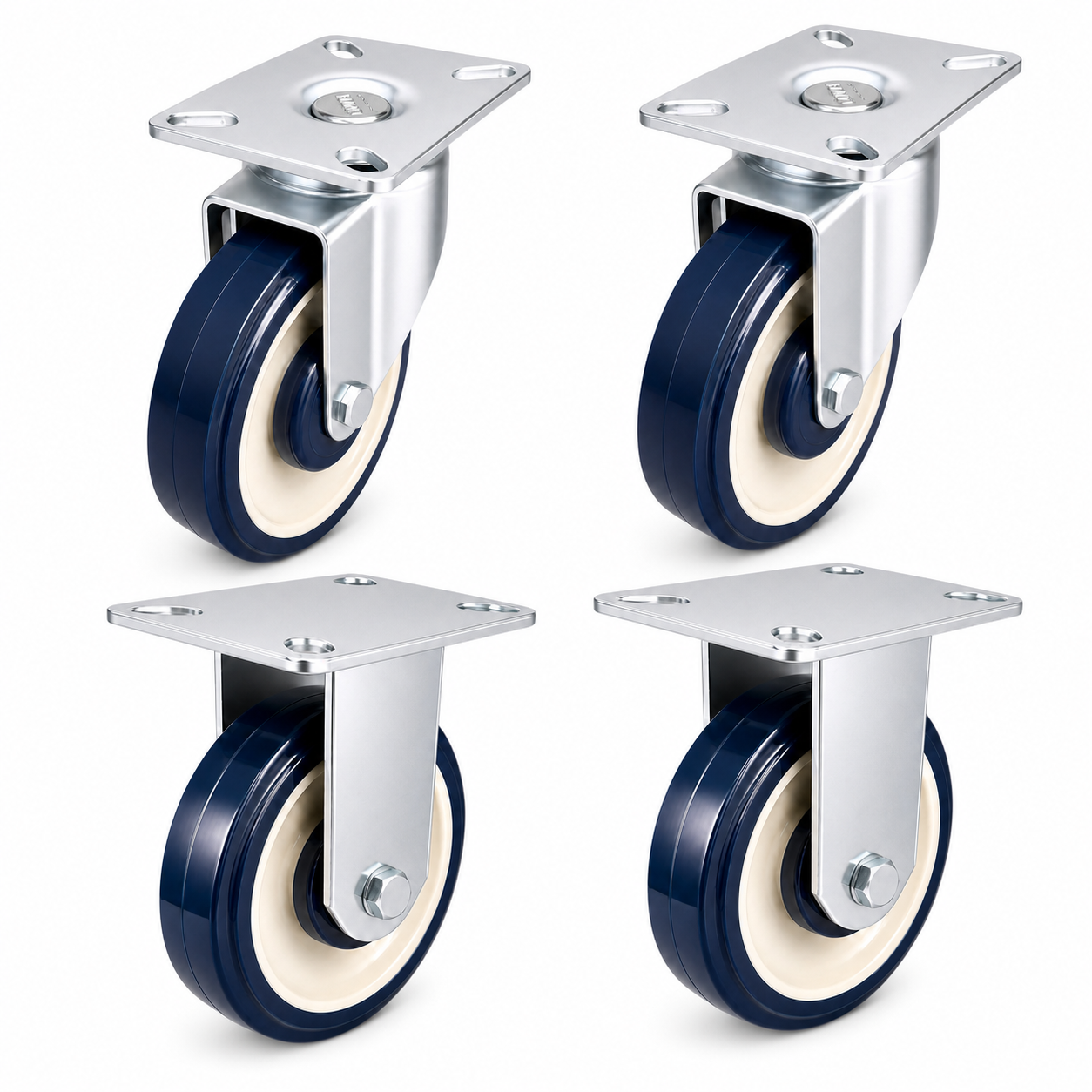 Industrial caster wheel set